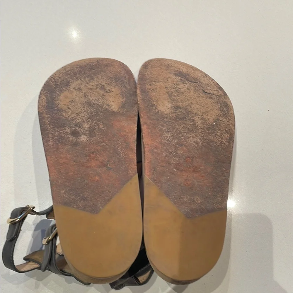 Vivienne Westwood Leather Gladiator Sandals, Charcoal. Size 8.5 - Picture 6 of 11